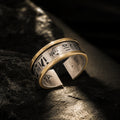 925 Sterling Silver Eye of Horus Ring – Egyptian Symbol Open Ring with Copper Inlay for Men & Women