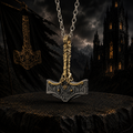 925 Sterling Silver Nordic Mjolnir Thor’s Hammer Pendant Necklace for Men