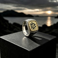 925 Sterling Silver Nordic Rune Dragon Sword Ring – Viking Inspired Men's Statement Jewelry